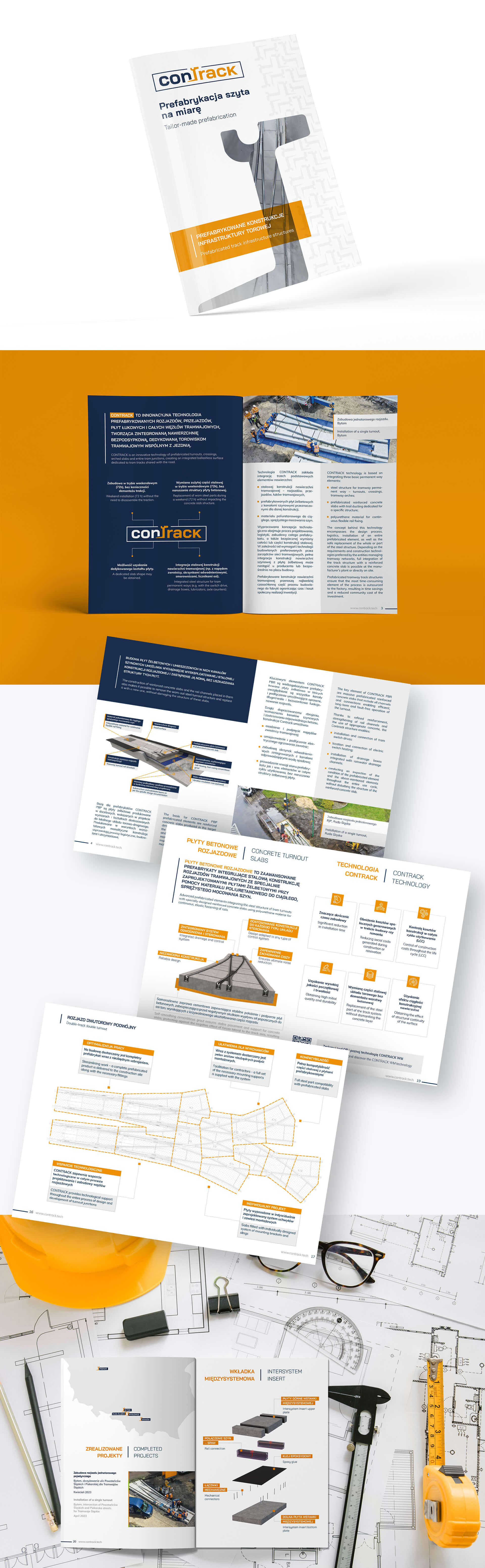 Product brochure for the TSL industry: transportation and supply chain management, transportation, freight forwarding, and logistics services