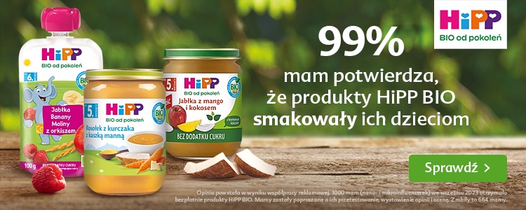 Alt: Jak projektować grafiki do reklam e-commerce na Facebooku, Instagramie i Allegro. Kreacje dla HiPP Żywność Ekologiczna/Bio.
