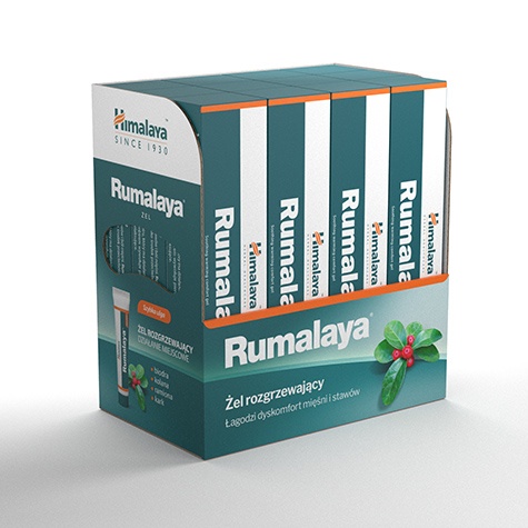 Himalaya Rumalaya: Render Packshot Żelu Rozgrzewającego (Apteka, Ból Stawów)