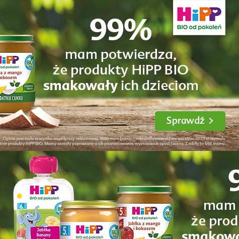 HiPP Żywność Ekologiczna: Grafiki do Reklam E-commerce (Facebook, Instagram, Allegro)