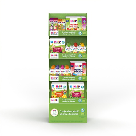 HIPP Żywność dla Niemowląt: Projekt 3D Standu i Wizualizacja Render (Rolnictwo Ekologiczne)
