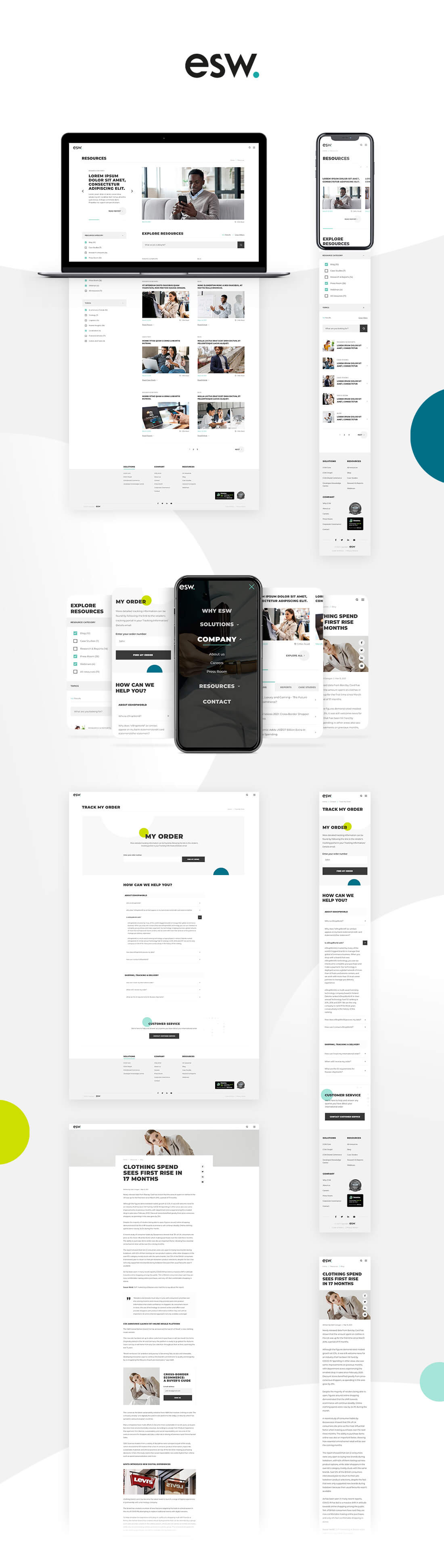 Creating website mockups and prototypes integrated with Content Design (content structure and microcopy).
